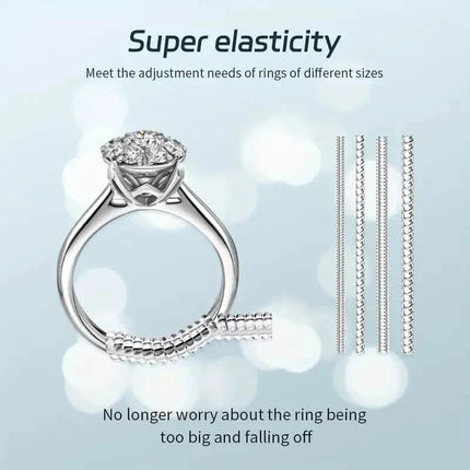 4-Piece Set: Invisible Silicone Ring Size Adjusters – Unisex, Flexible, Minimalist