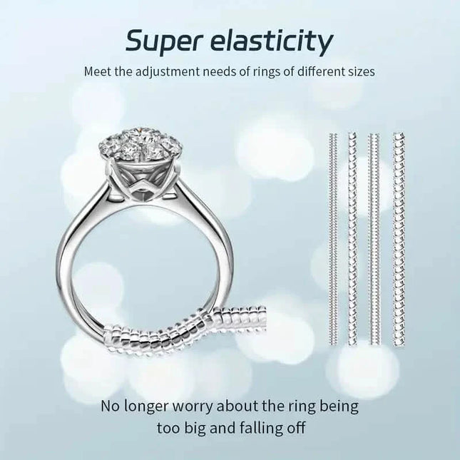 4-Piece Set: Invisible Silicone Ring Size Adjusters – Unisex, Flexible, Minimalist