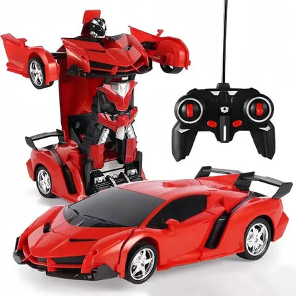 1:18 Remote Control Deformation Robot Car with LED Lights – 360° Drift, USB Rechargeable