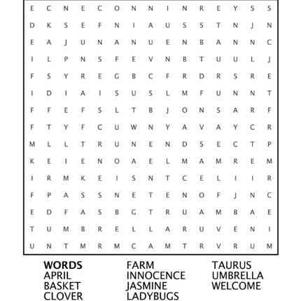 50 Spring Word Search Puzzles with Answers – Instant Download
