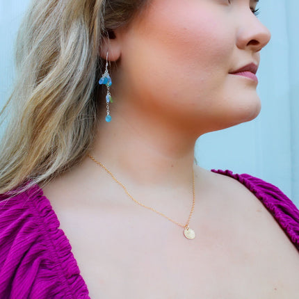 Mermaid Scale Sea Glass Earrings