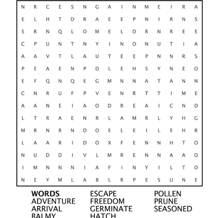 50 Spring Word Search Puzzles with Answers – Instant Download
