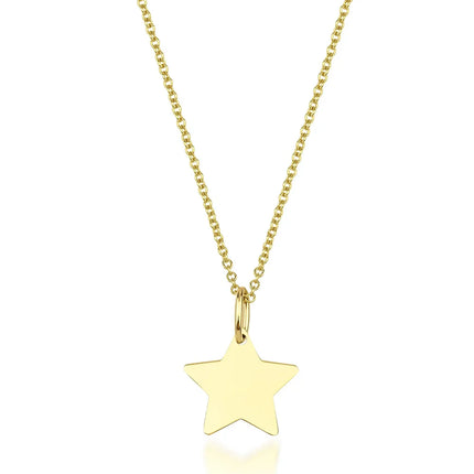 Bronze Star Charm Necklace – Dainty 16 Inch Cable Chain