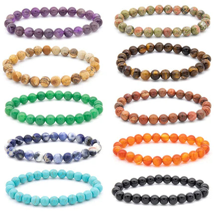 Gemstone Beaded  Stretch Bracelets