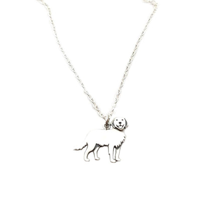 Golden Retriever Necklace – Sterling Silver, 18-Inch Chain