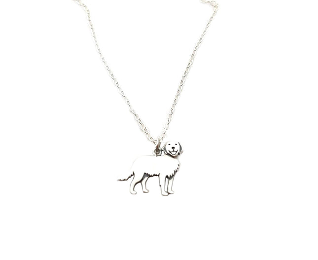Golden Retriever Necklace – Sterling Silver, 18-Inch Chain
