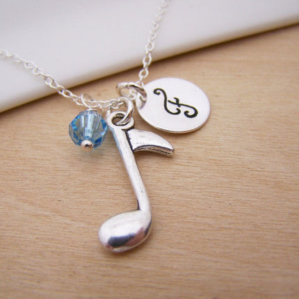 Personalized Music Note Necklace