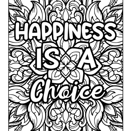 Motivational Quote Coloring Book (49 Pages) – Instant Download PDF