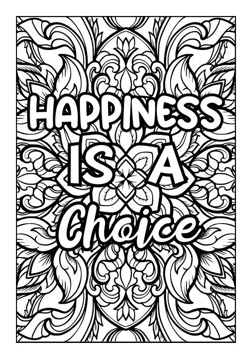Motivational Quote Coloring Book (49 Pages) – Instant Download PDF