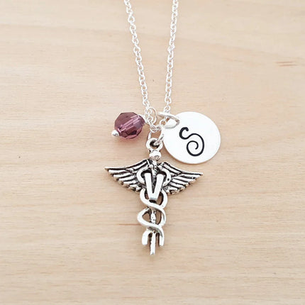 Personalized Veterinarian Sterling Silver Necklace