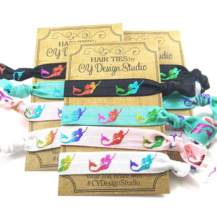 Mermaid Neon Hair Ties Set