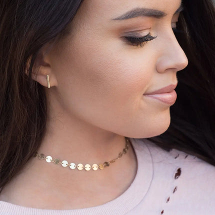 Silver or Gold Coin Disc Choker