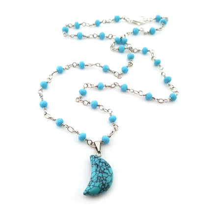 Turquoise Moon Celestial Necklace
