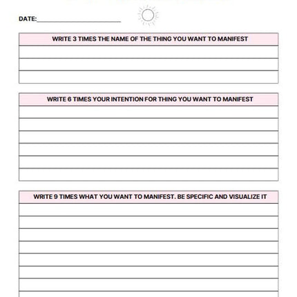 Law of Attraction Planner | 70 Pages | Printable & Editable
