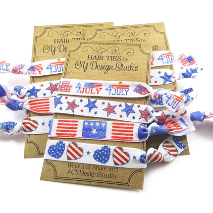 July 4th Hair Ties Set