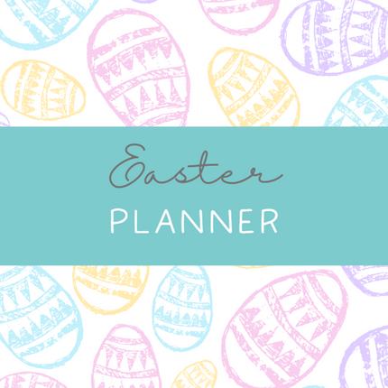 Printable Easter Planner – 40-Page Canva Template for Meals, Baskets, Egg Hunts & More