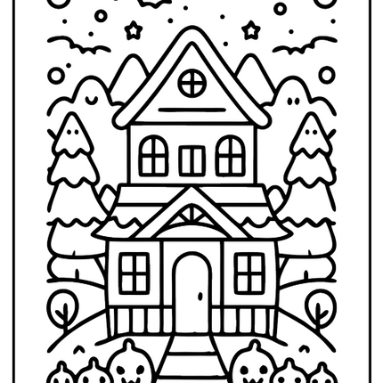 Bold & Easy Halloween Coloring Book for Kids – 95 Pages | Instant Download PDF