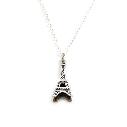 Paris Charm Necklace – Sterling Silver Eiffel Tower Necklace
