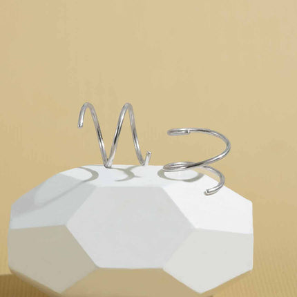 Sterling Silver Double Pierced Illusion Earrings – 10mm Faux Double Hoop Studs