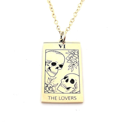 The Lovers Tarot Card Necklace – 14k Gold Filled