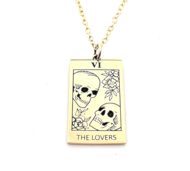 The Lovers Tarot Card Necklace – 14k Gold Filled