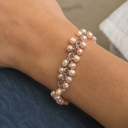 Freshwater Pearl Cluster Bracelet | Sterling Silver | OOAK