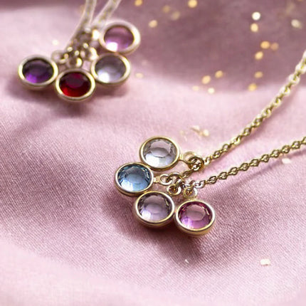 Gold Birthstone Necklace – Swarovski Crystals on 18" Gold Filled Chain
