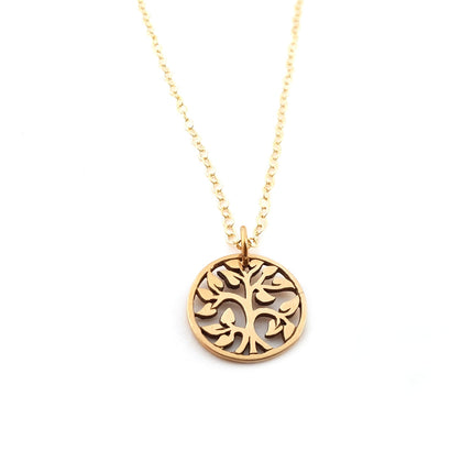 Tree of Life Necklace – Bronze Pendant on 18" Gold Filled Chain
