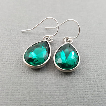 May Birthstone Earrings - Crystal Teardrop Earrings