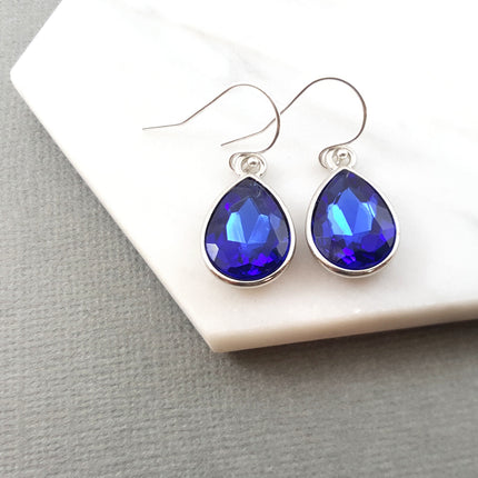 September Birthstone Earrings - Crystal Teardrop Earrings