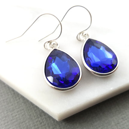 September Birthstone Earrings - Crystal Teardrop Earrings
