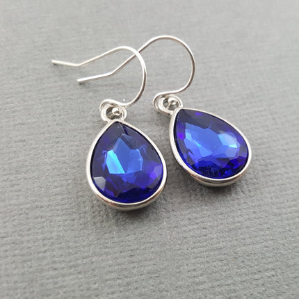 September Birthstone Earrings - Crystal Teardrop Earrings