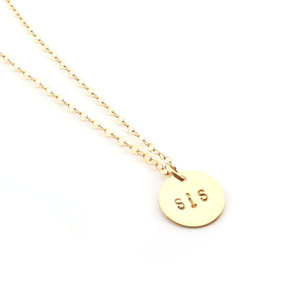 Hand Stamped "SIS" Necklace | Personalized Sister Gift | Dainty Gold Necklace | Friendship Jewelry | Handmade Jewelry Gift