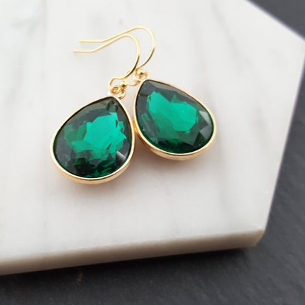 May Birthstone Earrings -Crystal Teardrop Earrings