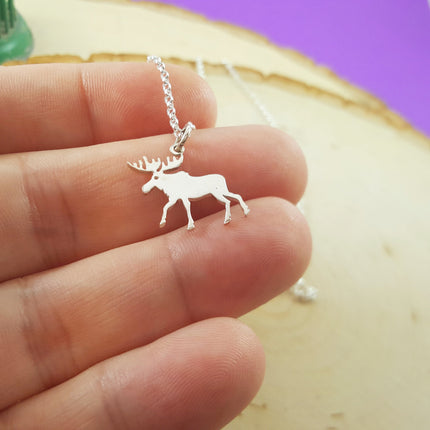 Moose Charm Sterling Silver Necklace
