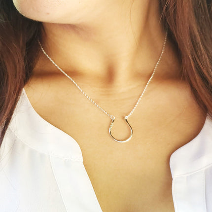 Horseshoe Necklace – Sterling Silver Lucky Charm Jewelry