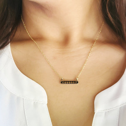 Phases of the Moon Pendant Festoon Charm- Dainty 14k Gold Filled Jewelry