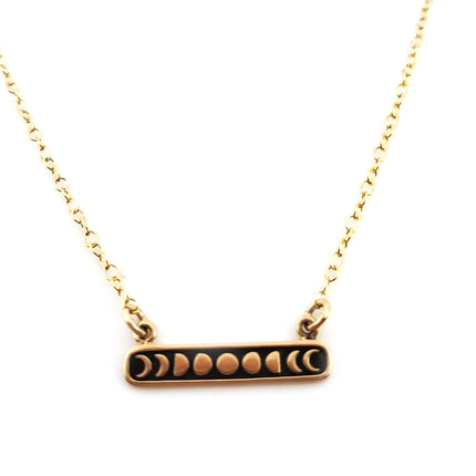Phases of the Moon Pendant Festoon Charm- Dainty 14k Gold Filled Jewelry