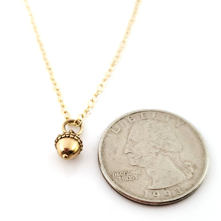 Acorn Charm- Dainty 14k Gold Filled Jewelry