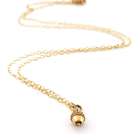 Acorn Charm- Dainty 14k Gold Filled Jewelry