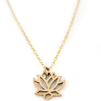Lotus Flower Charm- Dainty 14k Gold Filled Jewelry