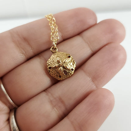 Sand Dollar Charm 14k Gold Fill Necklace