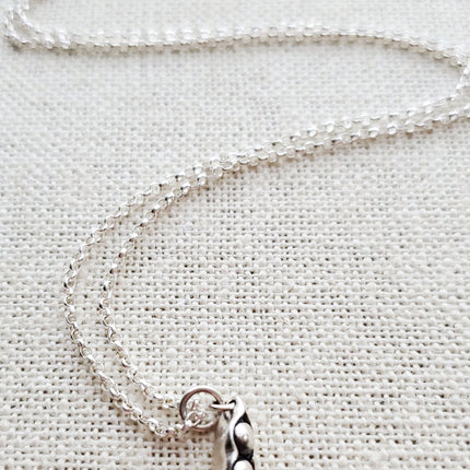 Two Pea Pod Necklace - Sterling Silver Jewelry