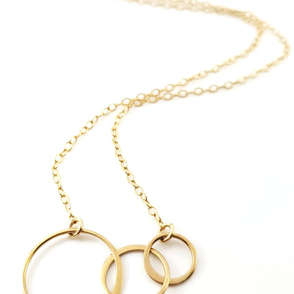 Three Circles of Life Charm - 14k Gold Filled Jewelry