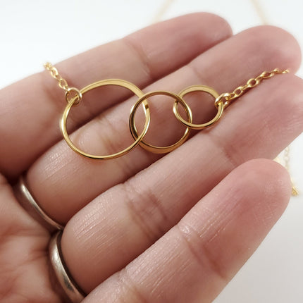 Three Circles of Life Charm - 14k Gold Filled Jewelry
