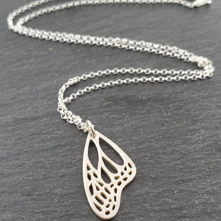 Sterling Silver Butterfly Wing Necklace – Symbol of Transformation and Hope