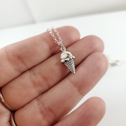 Sterling Silver Ice Cream Necklace