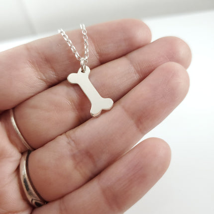 Sterling Silver Dog Bone Necklace
