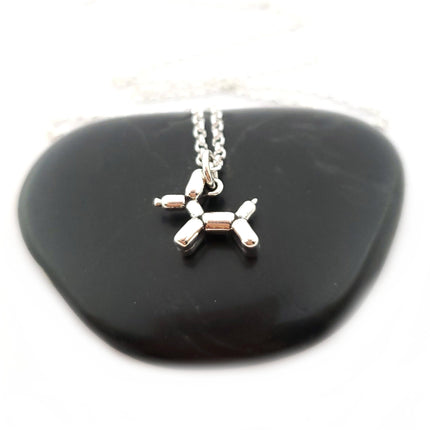 Balloon Dog Charm - Sterling Silver Necklace - Gift for Her