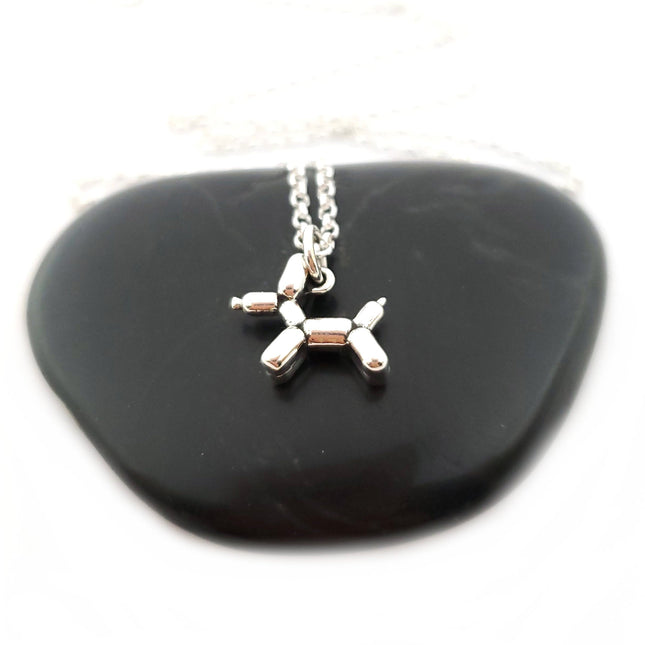 Balloon Dog Charm - Sterling Silver Necklace - Gift for Her